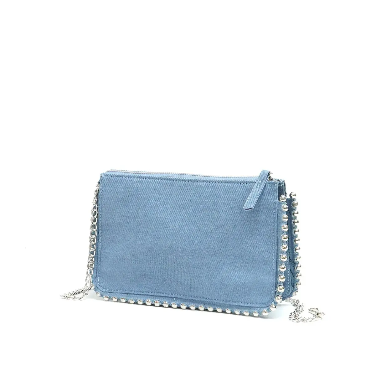 Fashion Woven Straw Shoulder Bag Beaded Chains Crossbody Bags for Women 2025 Designer Demin Phone Flap Handbag and Purses NEW