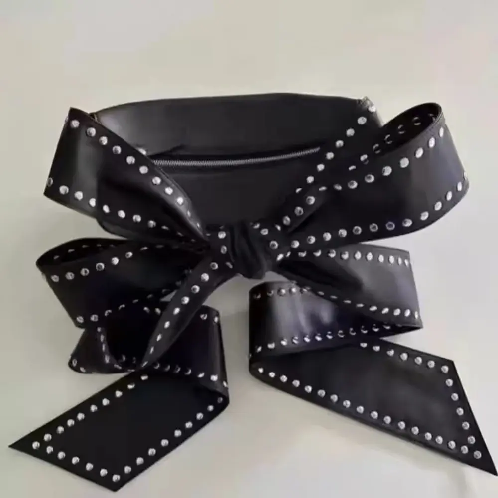 Luxury Rivet Bow Women Shoulder Bag Bowknot Handle Handbags Black Box Purses Female Clutch Designer Bags for Women 2025 New Tote