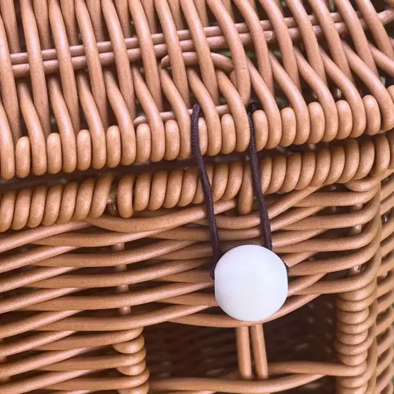 Funny House Box Handbag PP Material Picnic Storage Basket Bags for Women Designer Faux Rattan Beach Bag Square Purses Clutch New