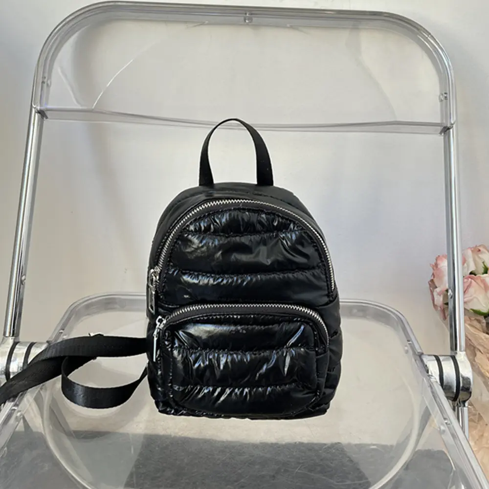 Winter Nylon Women Backpack Cotton Quilting Mini Backpacks Space Down Travel Bags for Women Small Coins Lipstick Shoulder Bag