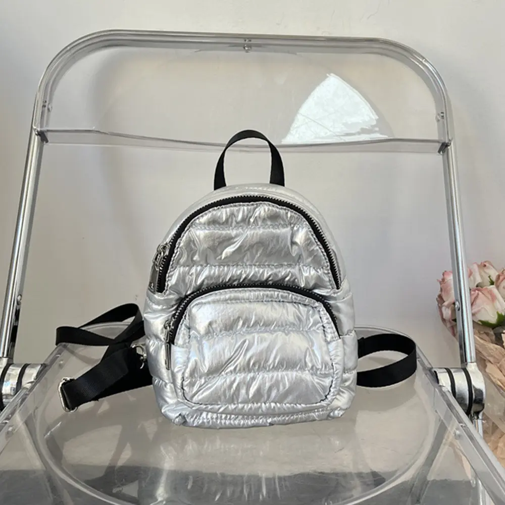 Winter Nylon Women Backpack Cotton Quilting Mini Backpacks Space Down Travel Bags for Women Small Coins Lipstick Shoulder Bag