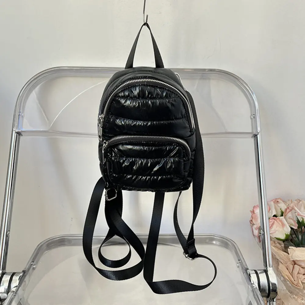 Winter Nylon Women Backpack Cotton Quilting Mini Backpacks Space Down Travel Bags for Women Small Coins Lipstick Shoulder Bag