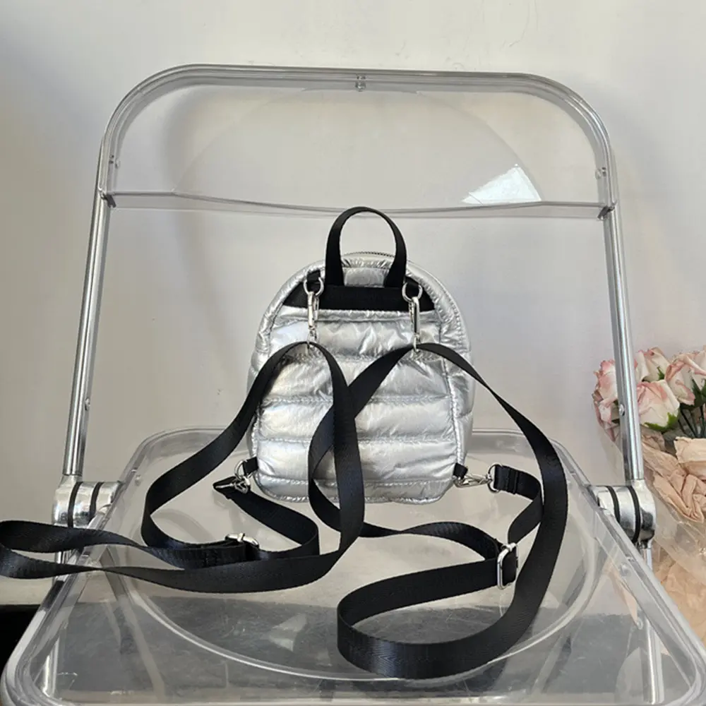 Winter Nylon Women Backpack Cotton Quilting Mini Backpacks Space Down Travel Bags for Women Small Coins Lipstick Shoulder Bag