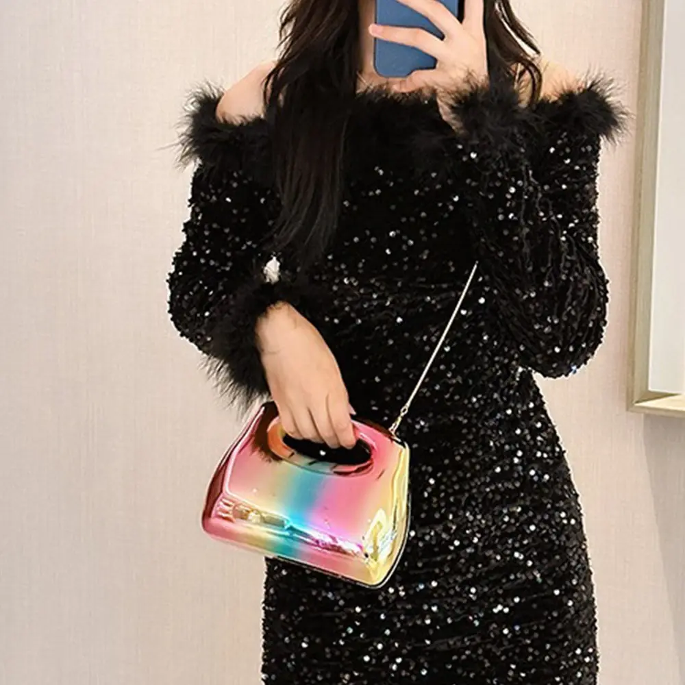 Candy Color Box Shell Bag Luxury Acrylic Party Evening Bags for Women Chains Purses and Handbags Shoulder Crossbody Bag Clutch