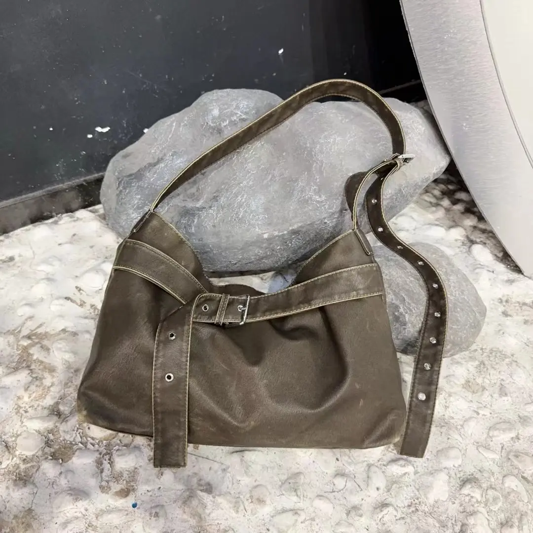 Retro PU Leather Shoulder Bag Vantage High Quality Crossbody Bag Soft Shopper Tote Bags for Women Handbags and Purses NEW Female