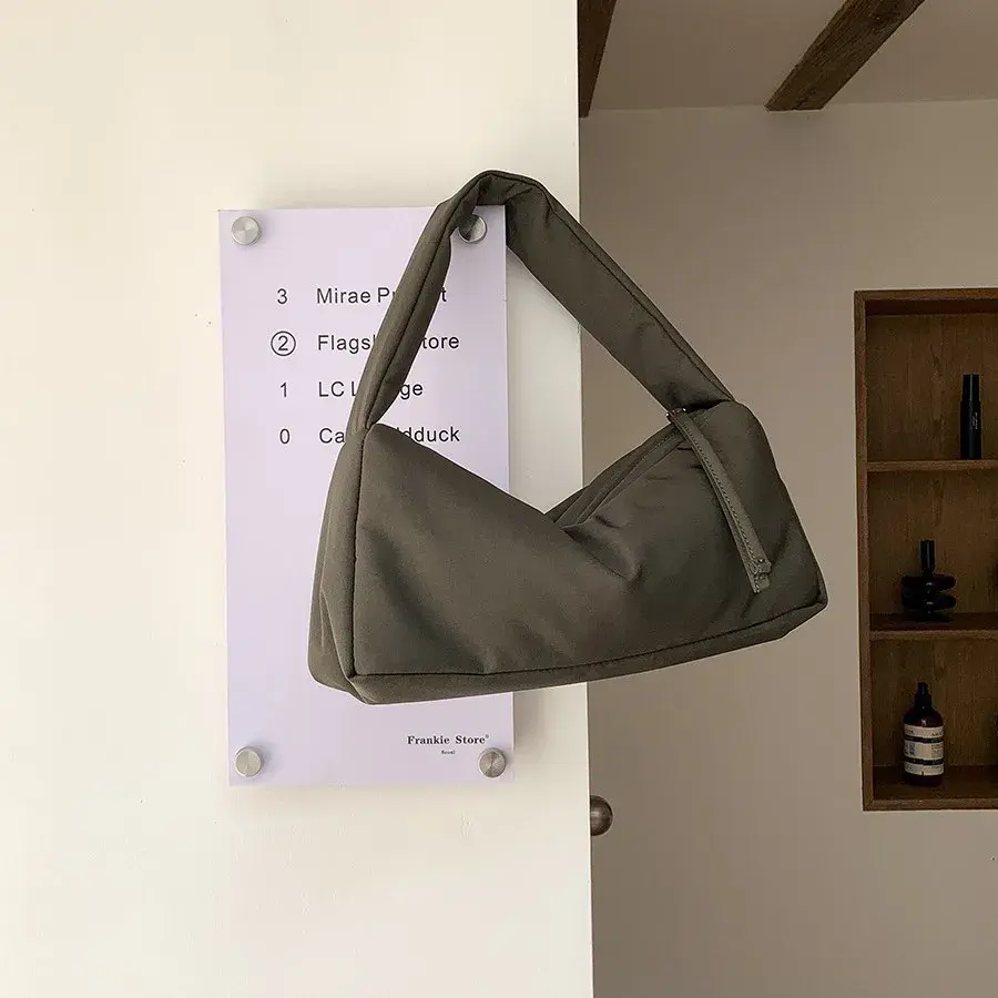 2025 New Nylon Quilted Women Handbag Autumn and Winter Cotton Padded Shoulder Bag Space Shopper Tote Bags Purses Female Clutch