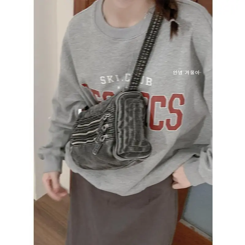 Fashion Denim Crossbody Bags for Women Casual Canvas Shoulder Bag Small Pillow Designer Bags Women's Handbag High Quality Tote