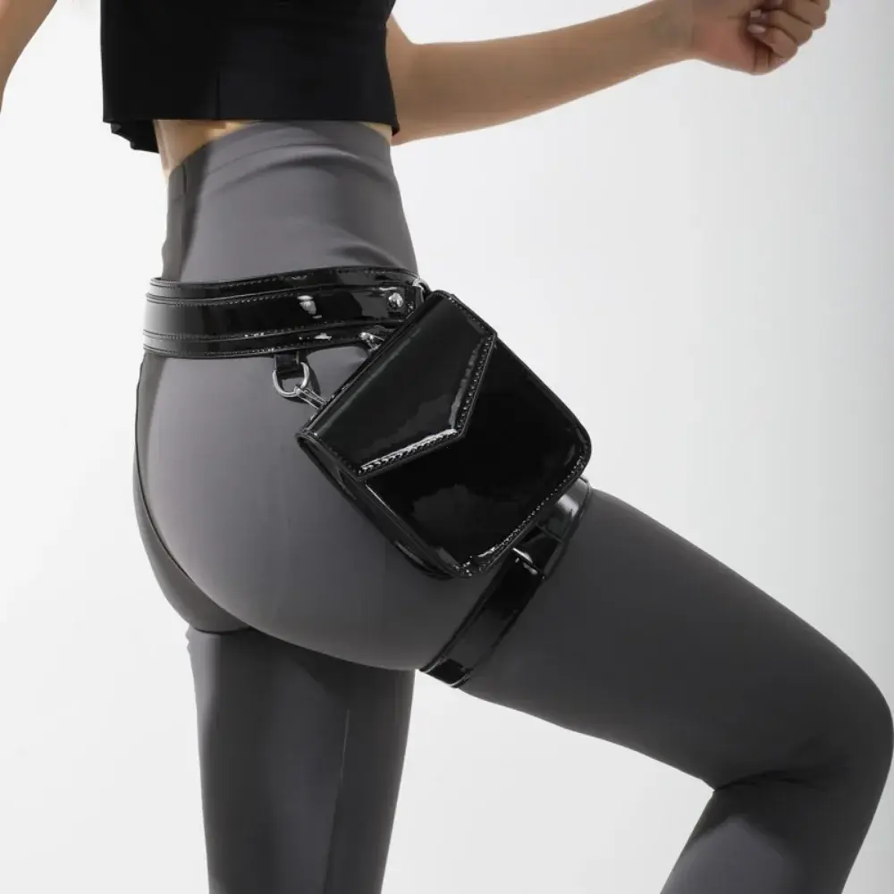 2025 New Leg Bag for Women High Quality PU Waistpack Fashion Motorcycle Waistpack Pouch Bags for Women Fanny Pack for Women