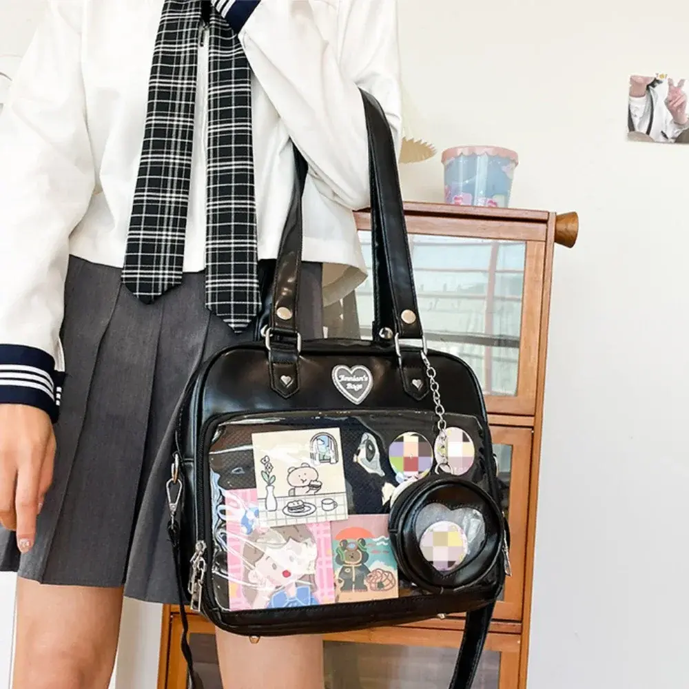 Women Japanese Style Transparent Kawaii Itabag Fashion Student Crossbody Bag JK Uniform Shoulder Bag Tote Handbags Women Ita Bag