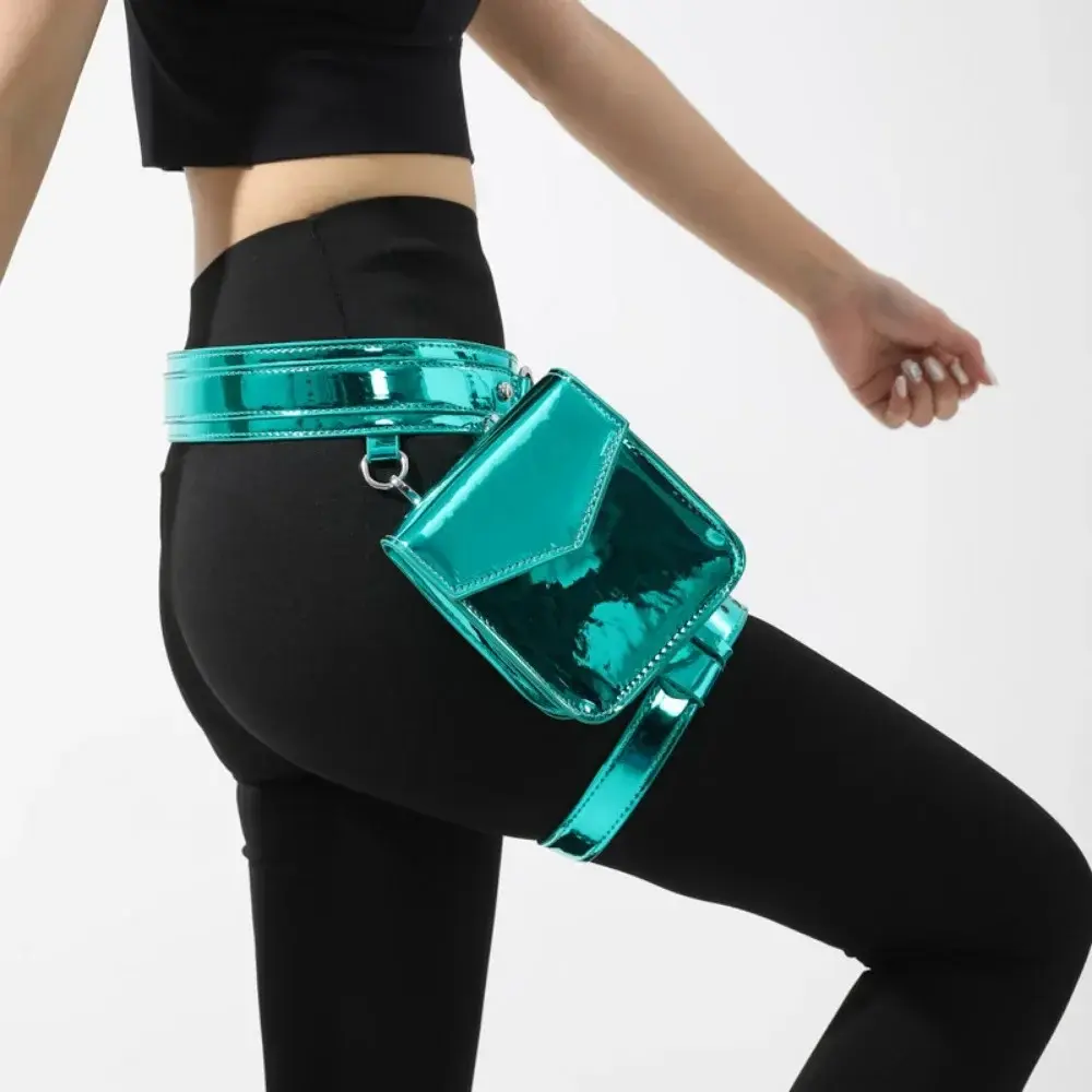 2025 New Leg Bag for Women High Quality PU Waistpack Fashion Motorcycle Waistpack Pouch Bags for Women Fanny Pack for Women