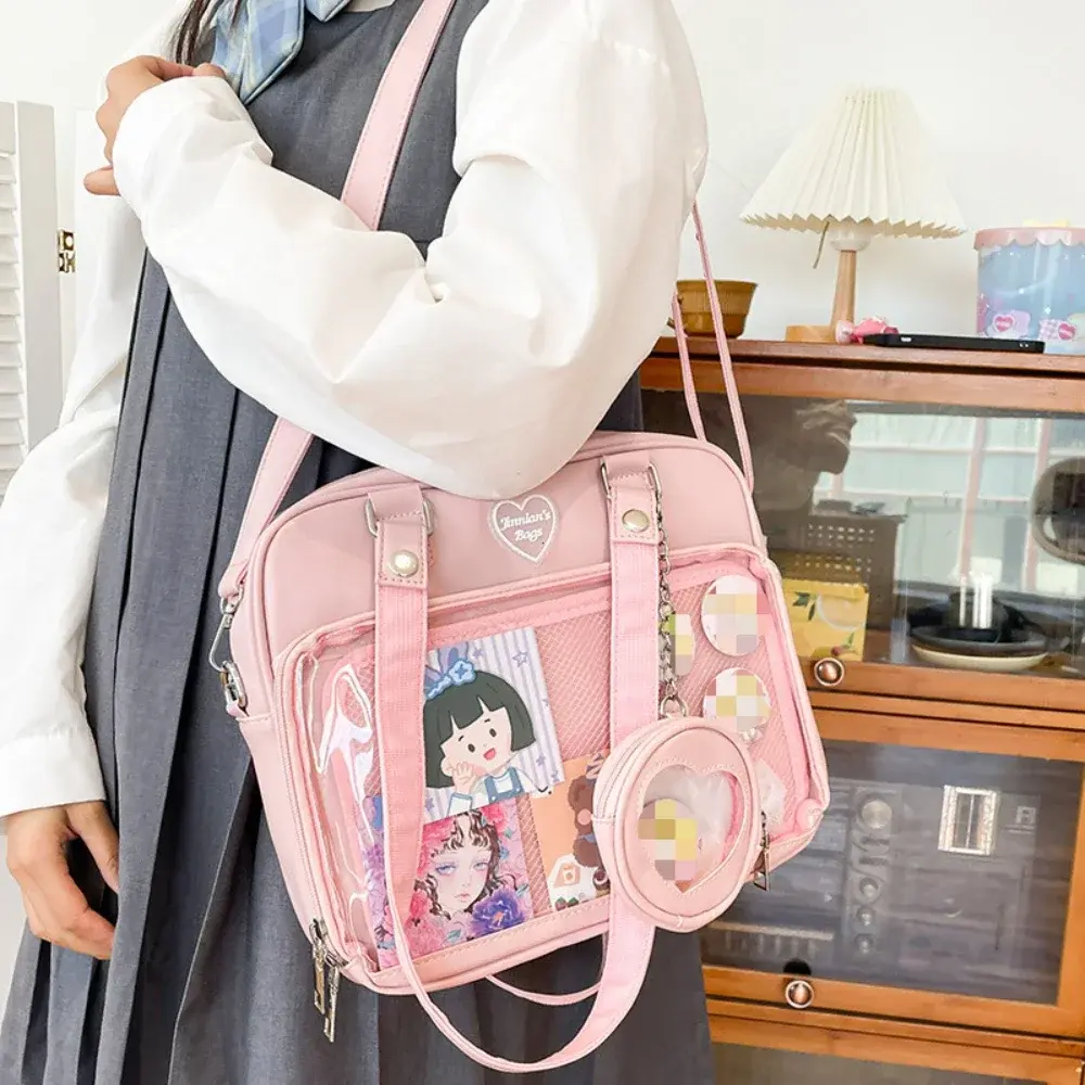 Women Japanese Style Transparent Kawaii Itabag Fashion Student Crossbody Bag JK Uniform Shoulder Bag Tote Handbags Women Ita Bag