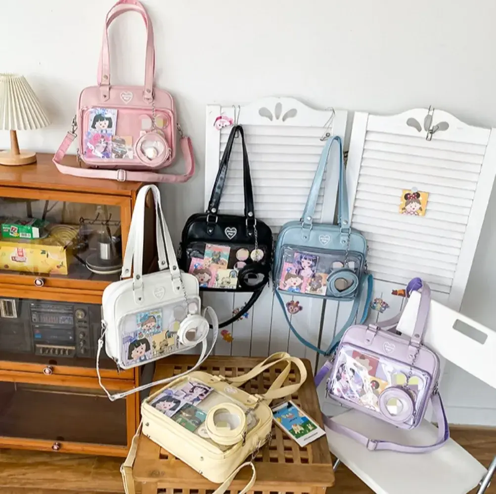 Women Japanese Style Transparent Kawaii Itabag Fashion Student Crossbody Bag JK Uniform Shoulder Bag Tote Handbags Women Ita Bag