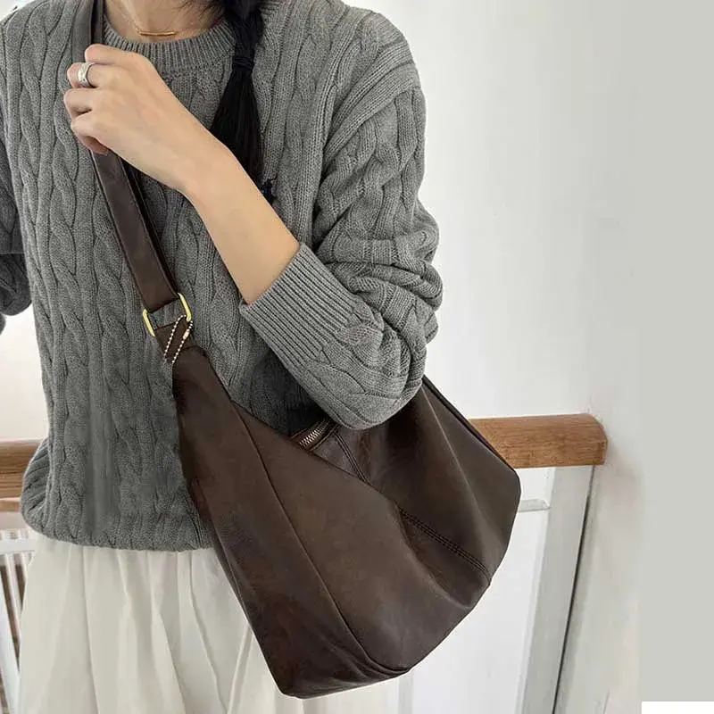 Maillard Retro Shoulder Bag Women 2025 New Trendy South Korean Tote Bag All-Match Large Capacity Shoulder Bag Handbag for Women