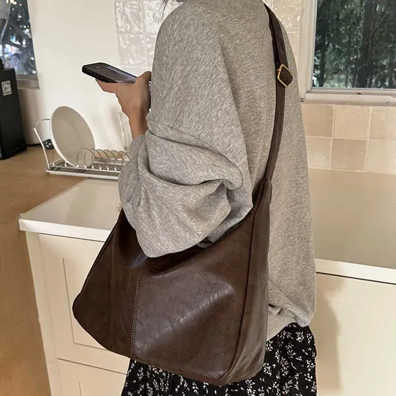 Maillard Retro Shoulder Bag Women 2025 New Trendy South Korean Tote Bag All-Match Large Capacity Shoulder Bag Handbag for Women