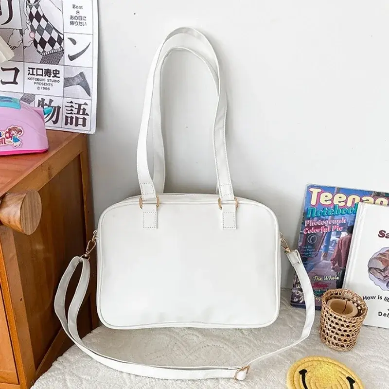 Japanese Kawaii Shoulder Bag for Women PU Leather Itabag Transparent Bag JK Tote Bag Handbags Preppy Bag Ita Bag Crossbody Bag