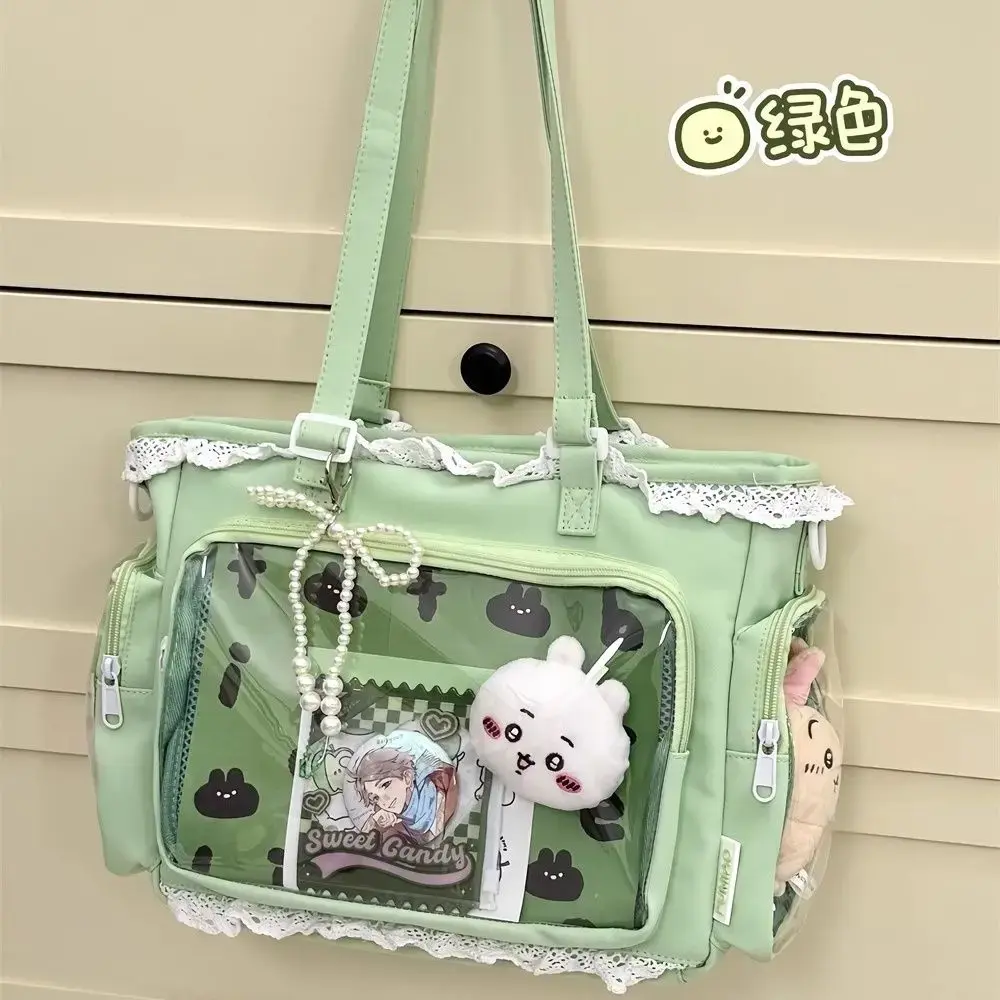 Ballet Girls Large Capacity Kawaii Itabag Japanese Transparent JK Shoulder Crossbody Bags Gift For Friends Teenage School Bags