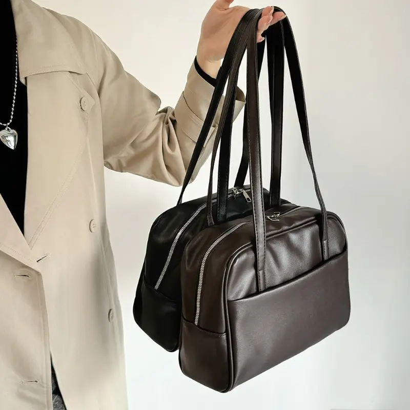 Korean Style Large Capacity Single Shoulder Women's Bag Versatile Vintage Underarm Bag Autumn 2025 New Arrival Tote Bag Handbags