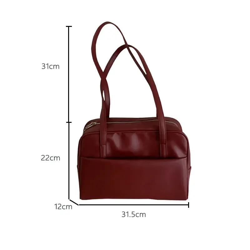 Korean Style Large Capacity Single Shoulder Women's Bag Versatile Vintage Underarm Bag Autumn 2025 New Arrival Tote Bag Handbags