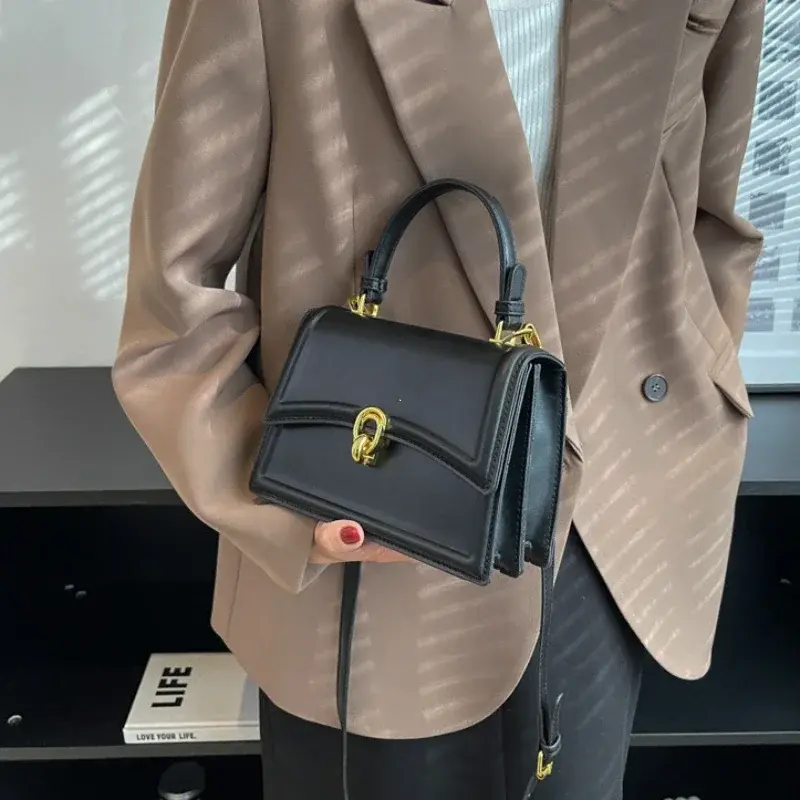 New Small PU Leather Crossbody Bags for Women 2025 Simple Totes Shoulder Bag Lady Luxury Brand Designer Handbags and Purses