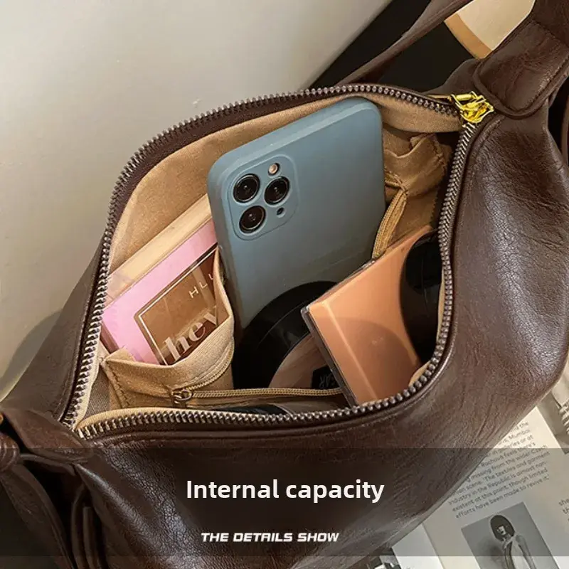 Crossbody Bags for Women Large Capacity Luxury Handbags Solid Soft Shoulder Bags Female Casual Travel Hobos Bag Vintage Sac New