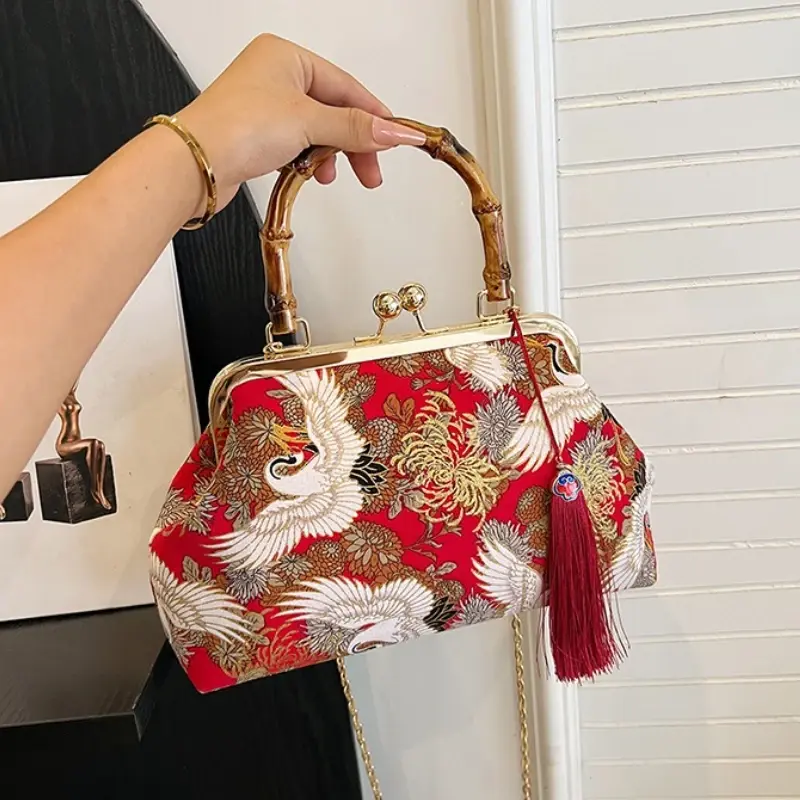 Luxury Evening Clutch Bag For Women Bride Wedding Clutch Purse Chain Shoulder Bags Small Party Handbag Rattan Handle Handle Tote
