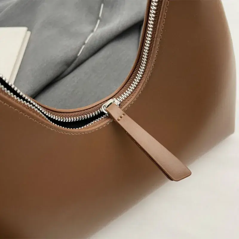 Fashion Underarm Shoulder Bags For Women PU Leather Pure Color Armpit Hobo Bag 2025 New Luxury Designer Purses And Handbag