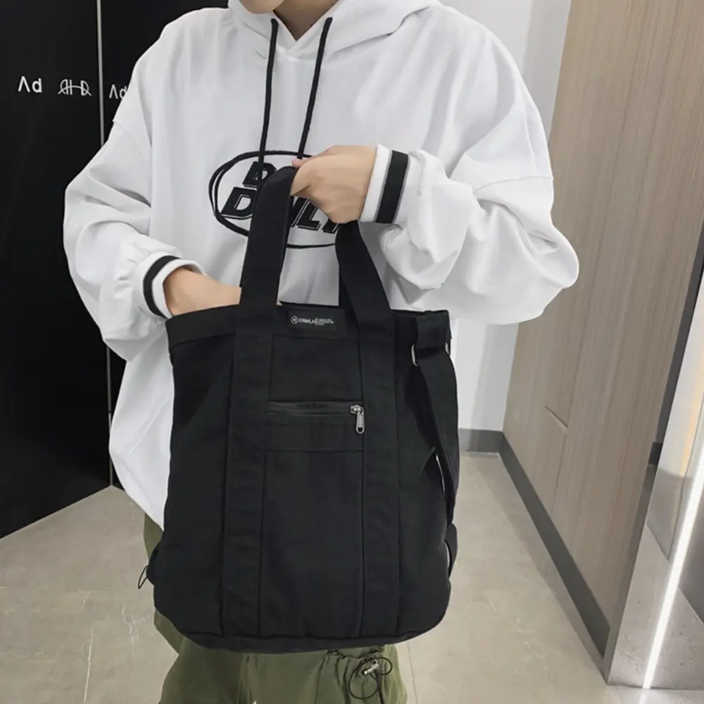Retro Day Canvas Bag New Diagonal Span Men's Leisure Commuter Handbag Personality Fashion Solid Color Shoulder Bag Сумка Женская