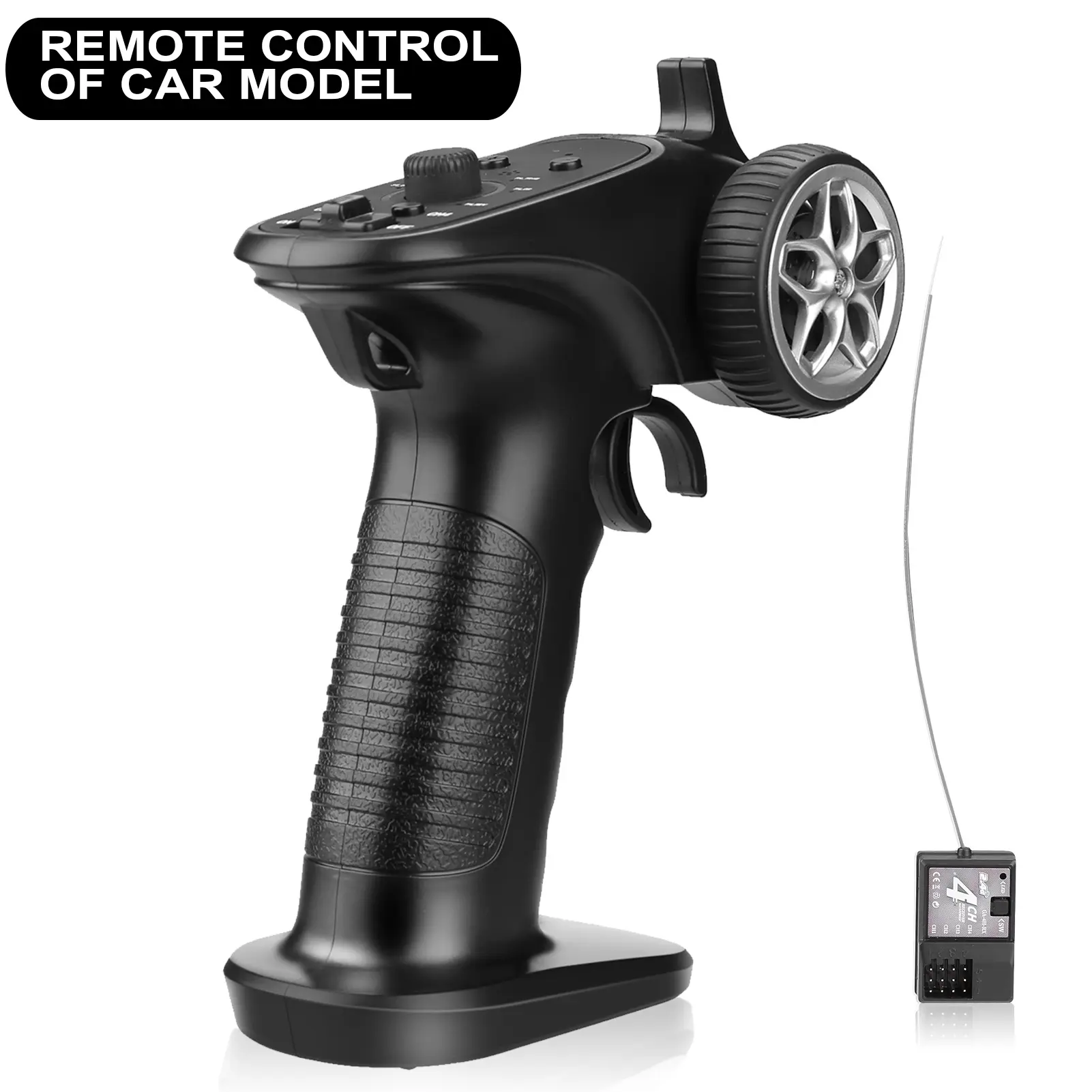 GA-4H-TX 4CH 2.4GHz Remote Controller Digital Radio Transmitter with Receiver for 1/8 1/10 1/16 1/32 RC Car Boat