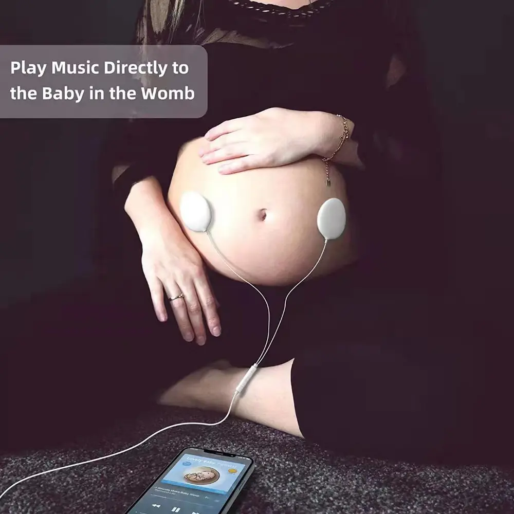 Baby Bump Headphones Prenatal Belly Speakers for Women During Pregnancy to Play Music to Baby in The Womb Safety