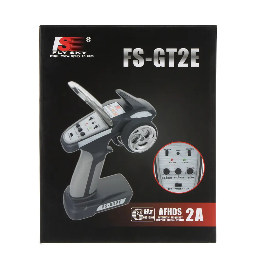 Flysky FS-GT2E AFHDS 2A 2.4ghz 2CH Radio System for RC Car Boat with FS-A3 Receiver