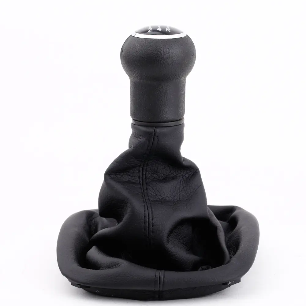 New 5 Speed Gear Shift Knob Gaitor Boot Black PU Leather Shift Knob Boot for VW Passat B5 Volkswagen
