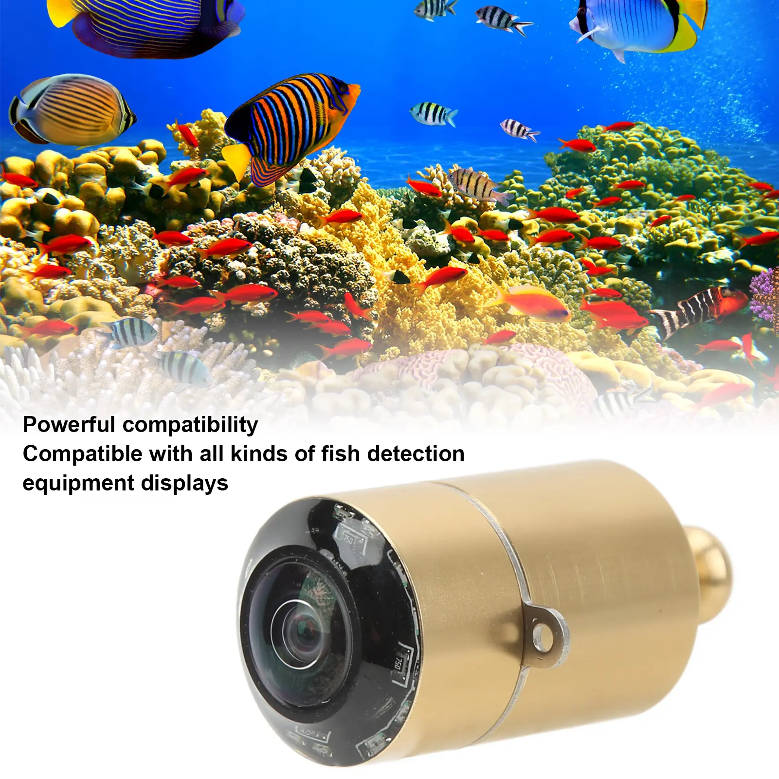 Fish Finder Accessories Fish Finder Camera Professional CVBS HD Pixels Underwater Camera with Infrared Light for Boat 5V‑28V