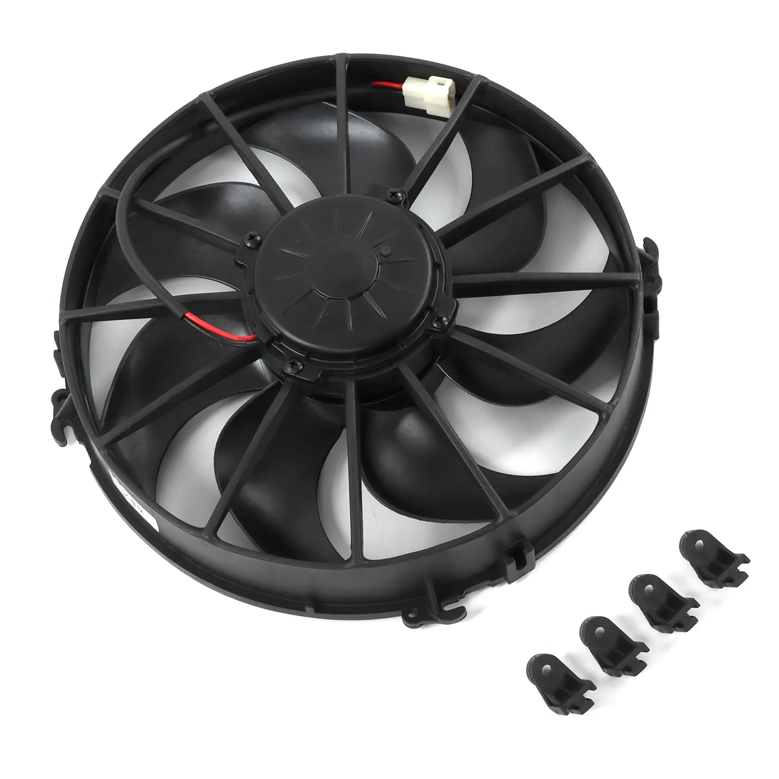 AC Condenser Fan AC Cooling Fan Car Air Conditioner Cooling Fan 24V 3200r/min Pull Type 7 Blades for Buses Trucks Oil Cooler Fan