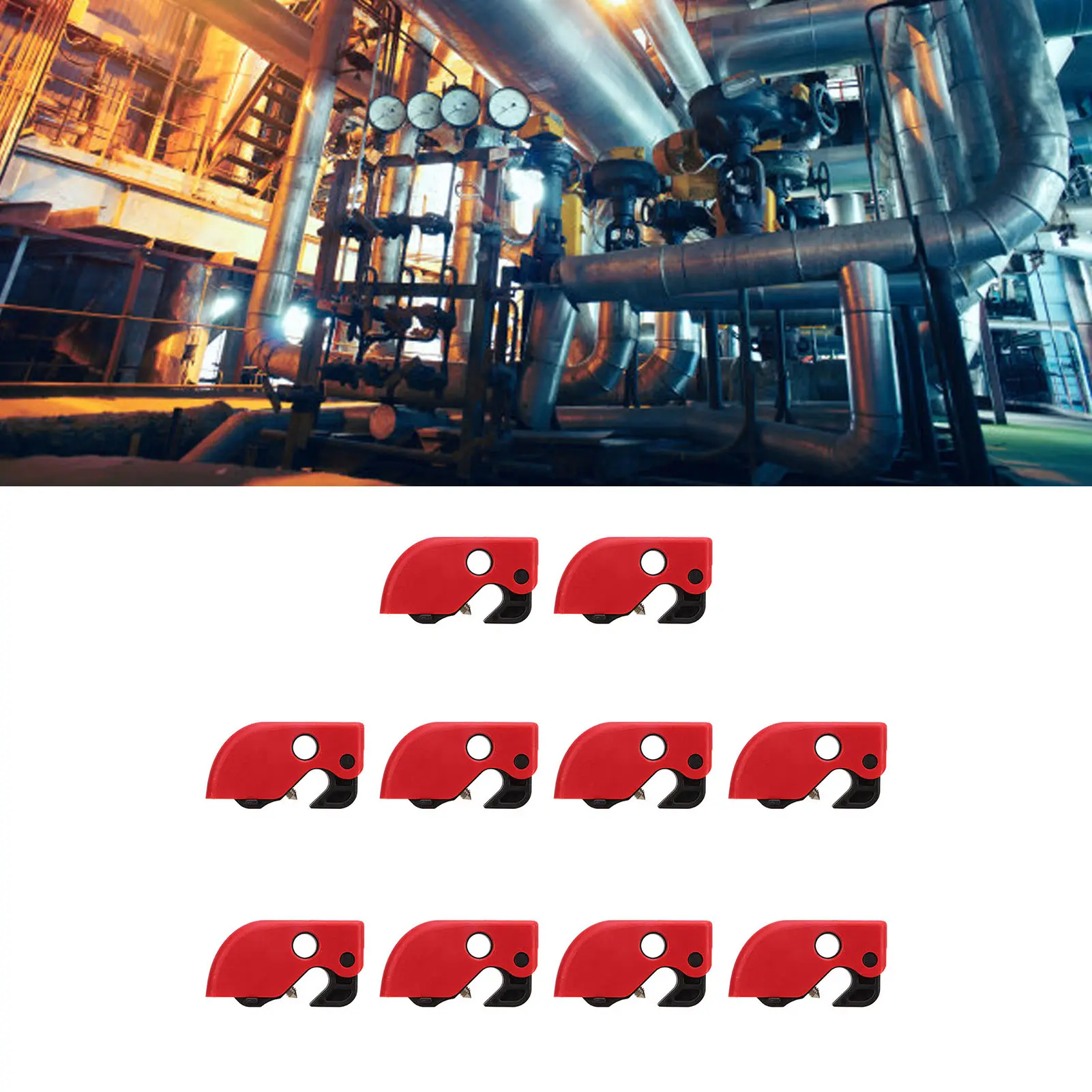 Circuit Breaker Lockout Device Clamp On Safety Lock Set Kit for Industrial Chemical Power Circuit Breaker Lockout Device