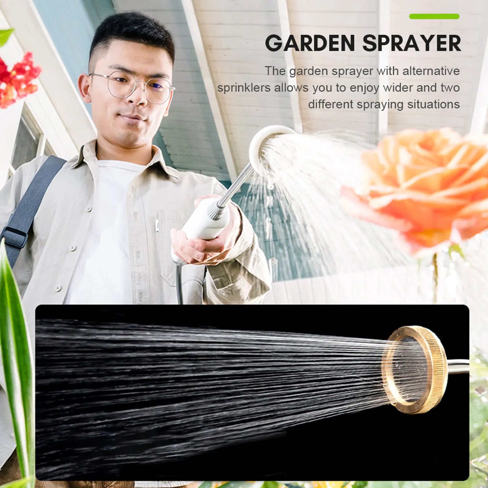 Automatic 5L Electric Garden Sprayer Pump Sprayer Rechargeable USB 2200mAh Battery Plant Mister with 2 Alternative Spray Lances
