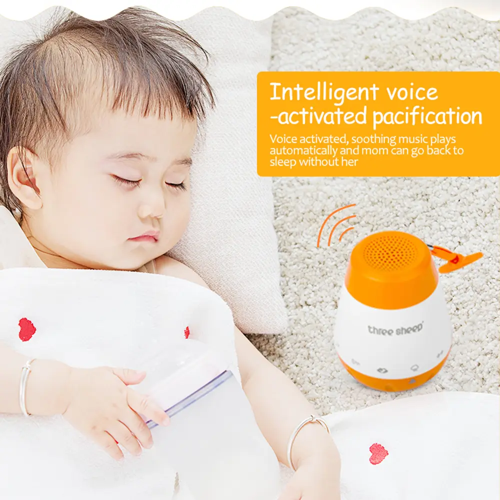 Baby White Noise Machine Smart Music Voice Sensor Infants Bad Sleep Helper Therapy Sound Monitor Generator for Babies Relax Toy