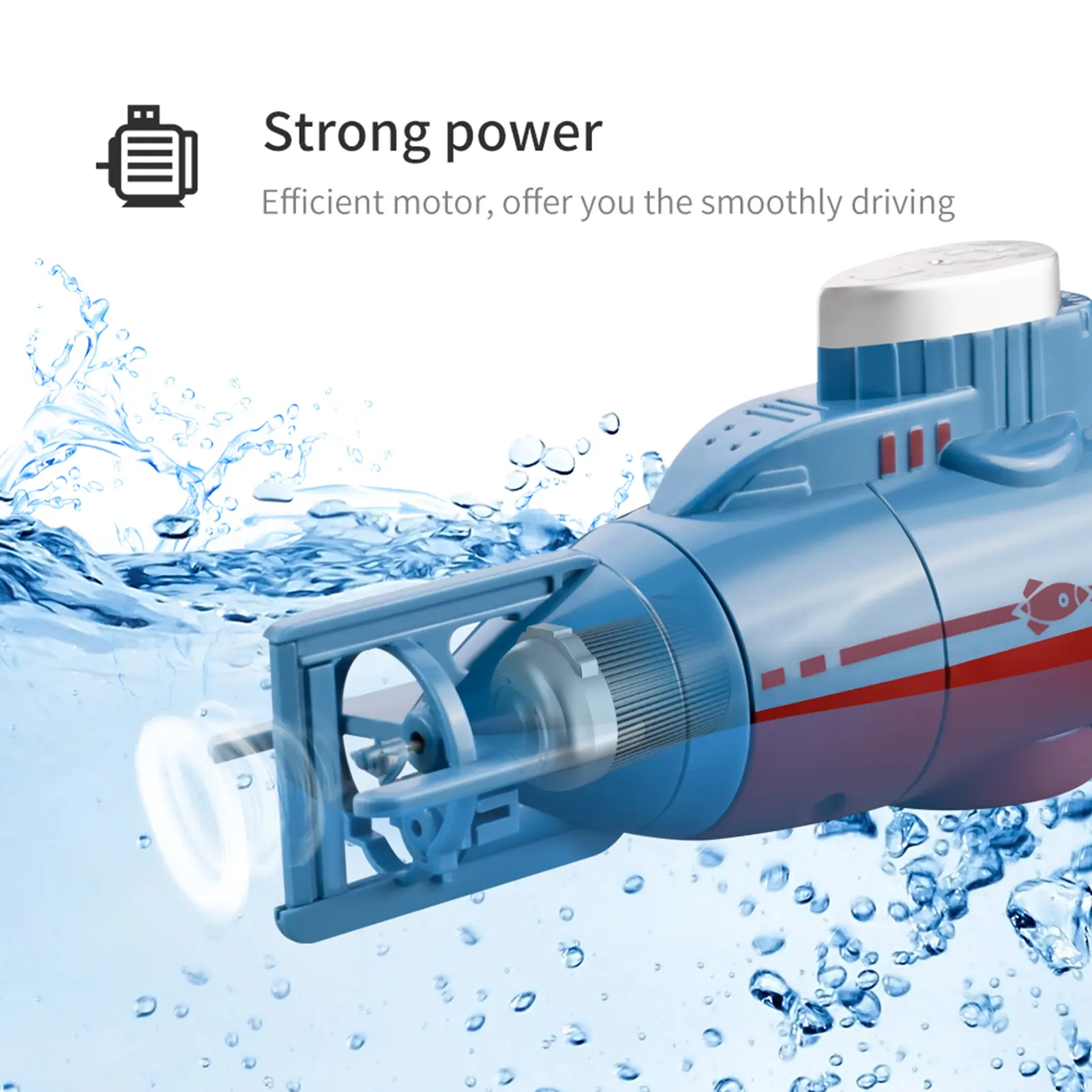 Mini RC Submarine 0.1m/s Speed Remote Control Boat Waterproof Diving Toy Simulation Model for Kids Christmas Gift  New Year Gift