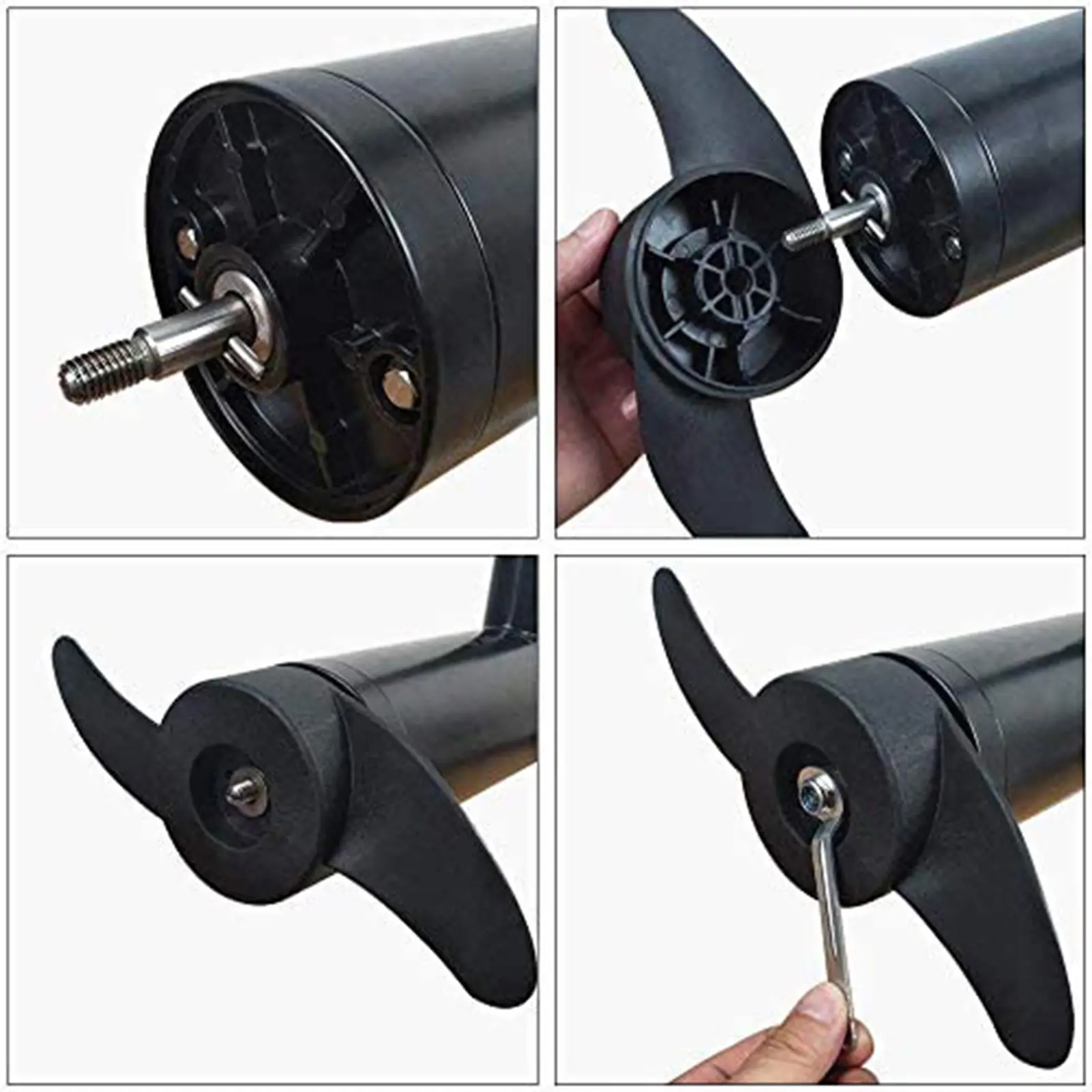 2 Blades Boat Propeller Outboard Motor Propeller Electric Trolling Motor Outboard Propeller for 32lb 46lb 40lb Boat Propeller