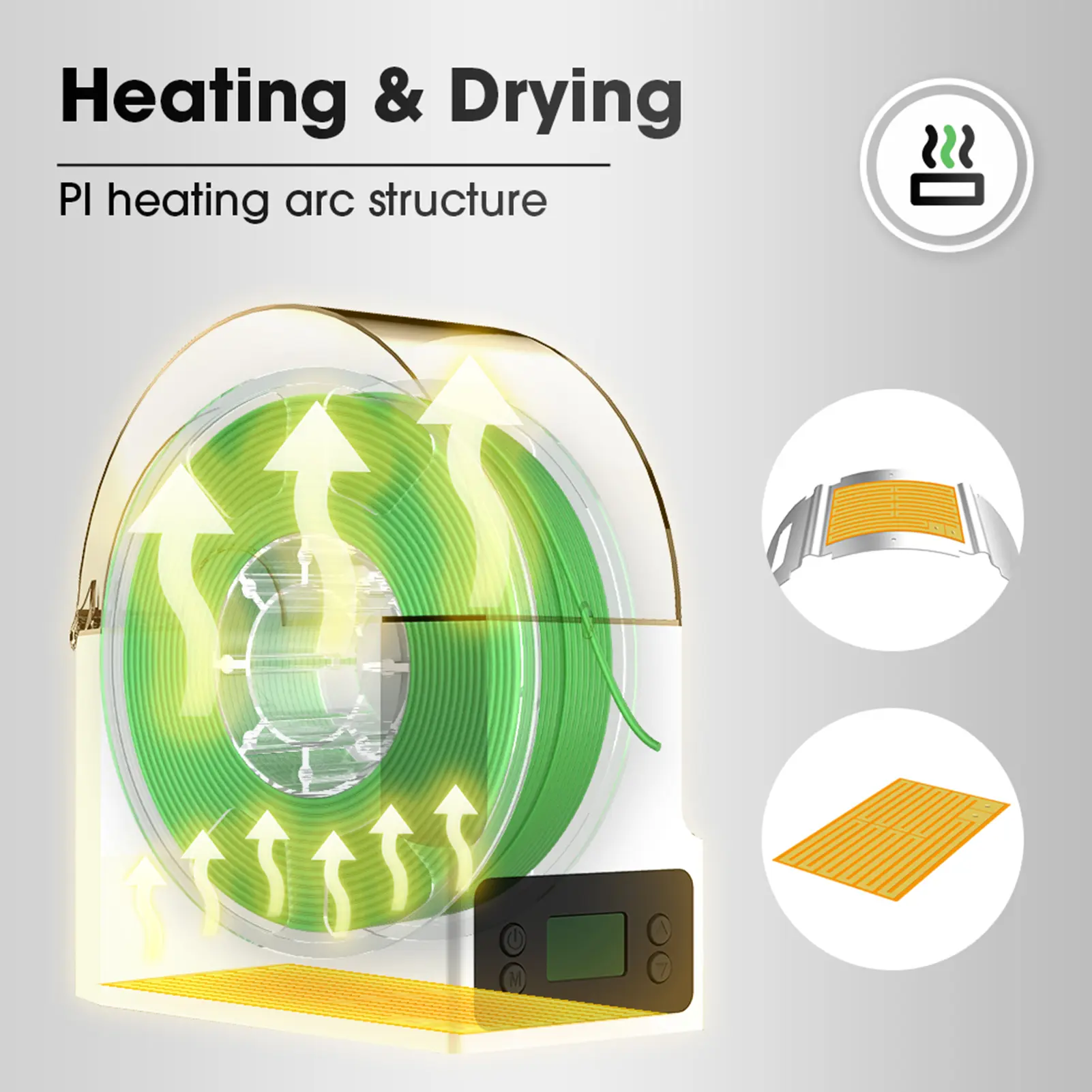 eSUN eBOX Lite 3D Printer Filament Dry Box 3D Filament Dryer Storage Box Dehydrator Spool Holder Keep Filament Dry