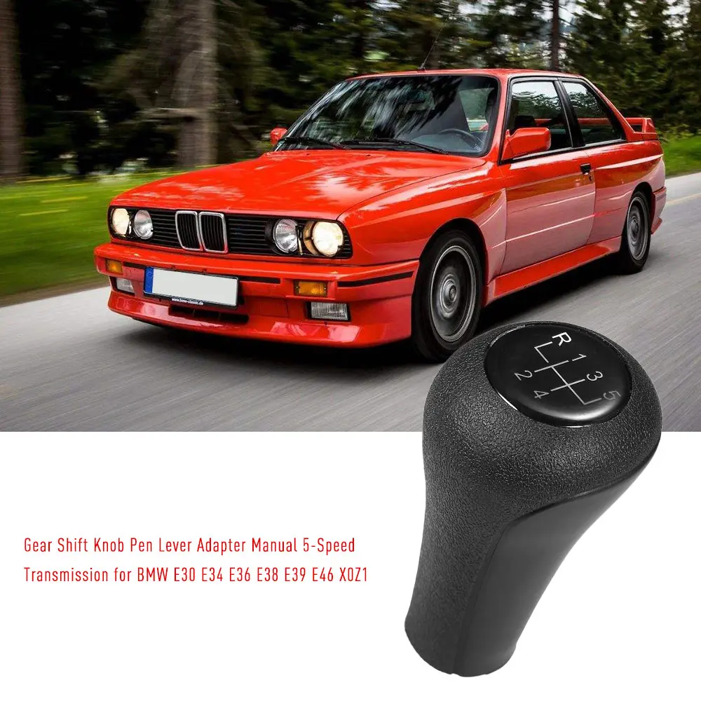 5-Speed Car Gear Shift Knob Transmission Replacement for BMW 3 Serious E30 E34 E36 E38 E39 E60 E90 E91 E92 X0Z1 Gear Shift Knob