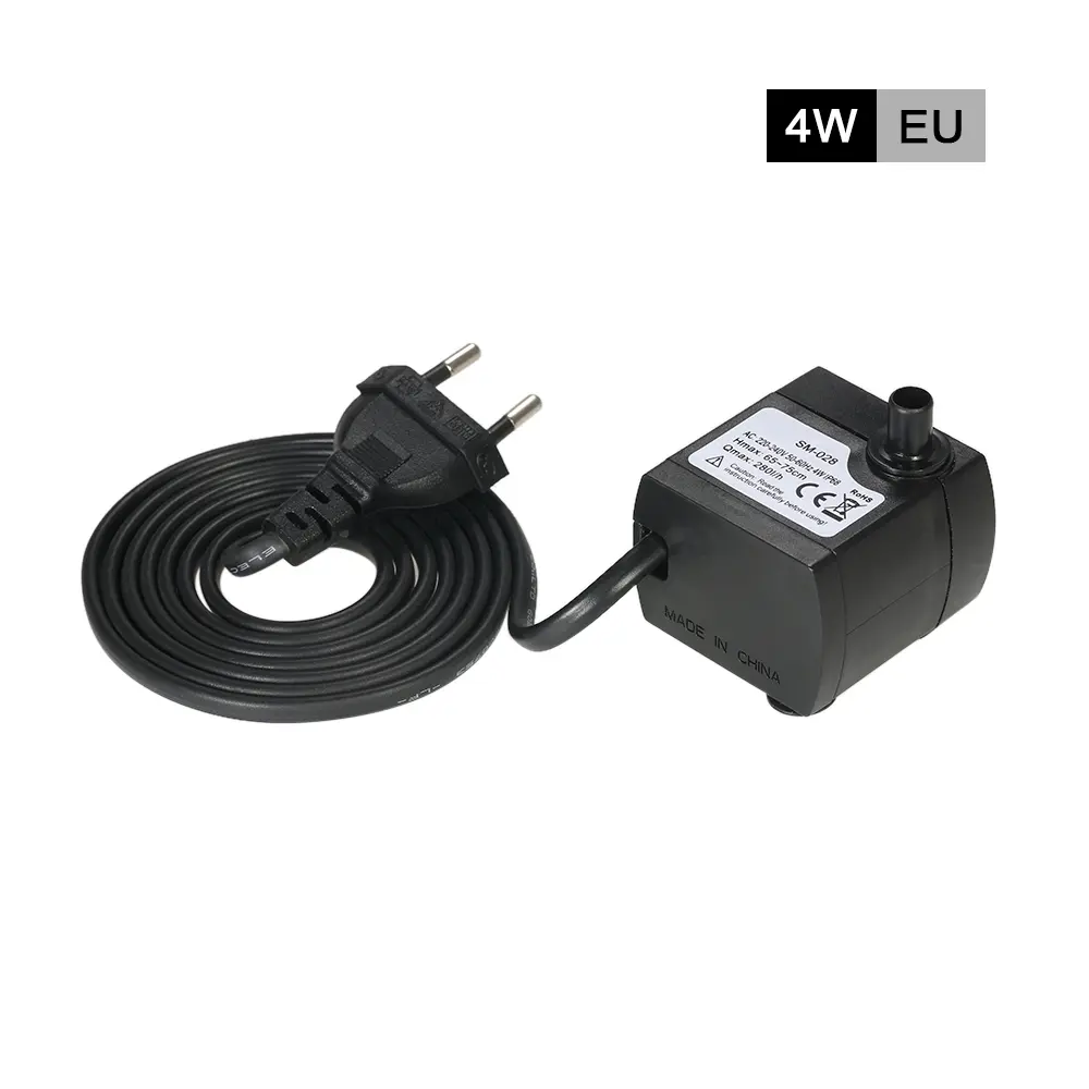 280L/H 4W Submersible Water Pump for Aquarium Tabletop Fountains Pond Water Gardens and Hydroponic Systems