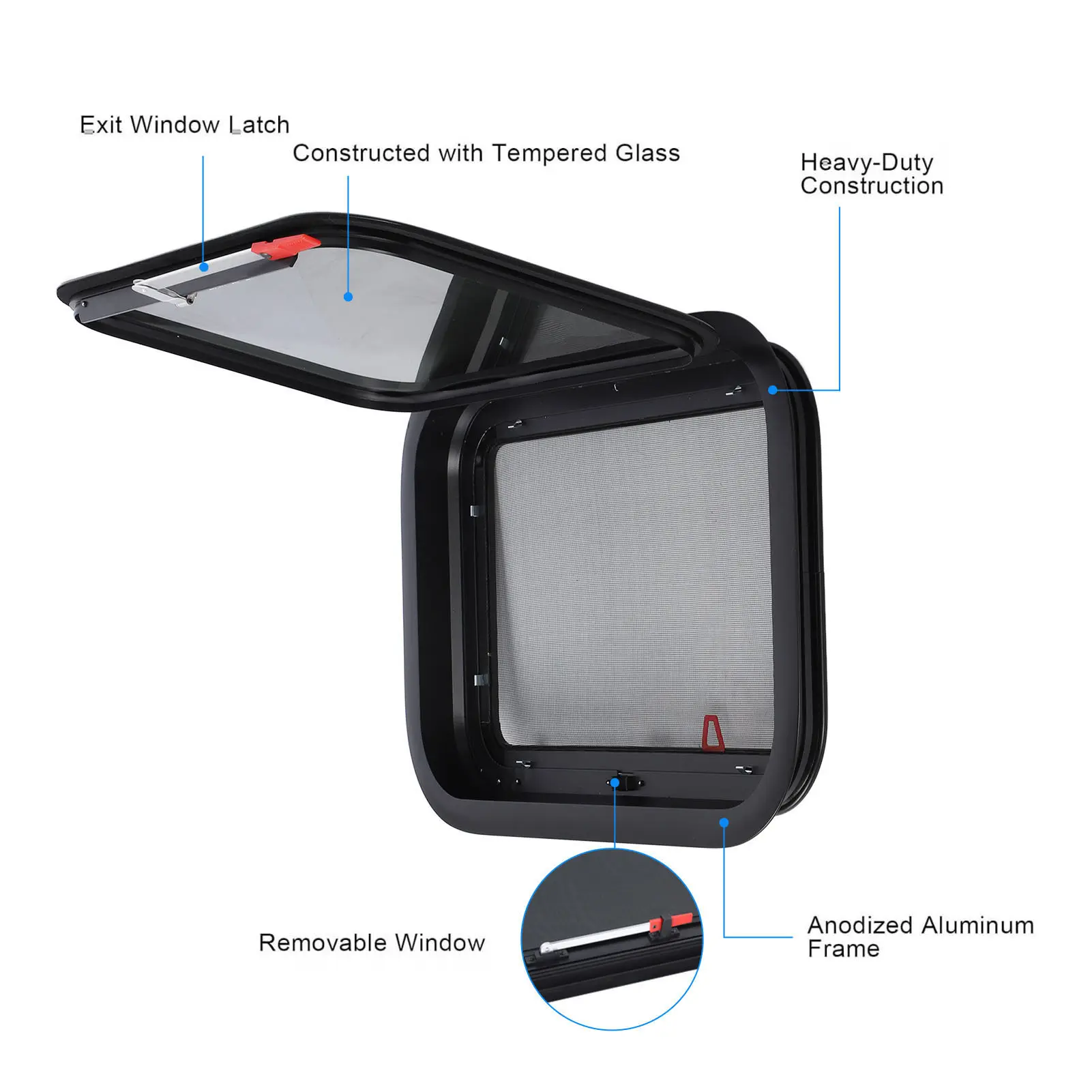 RV Exit Window Support Rod RV External Push Window  Framework UV Proof Easy Install for  Camping Trailer Motorhome