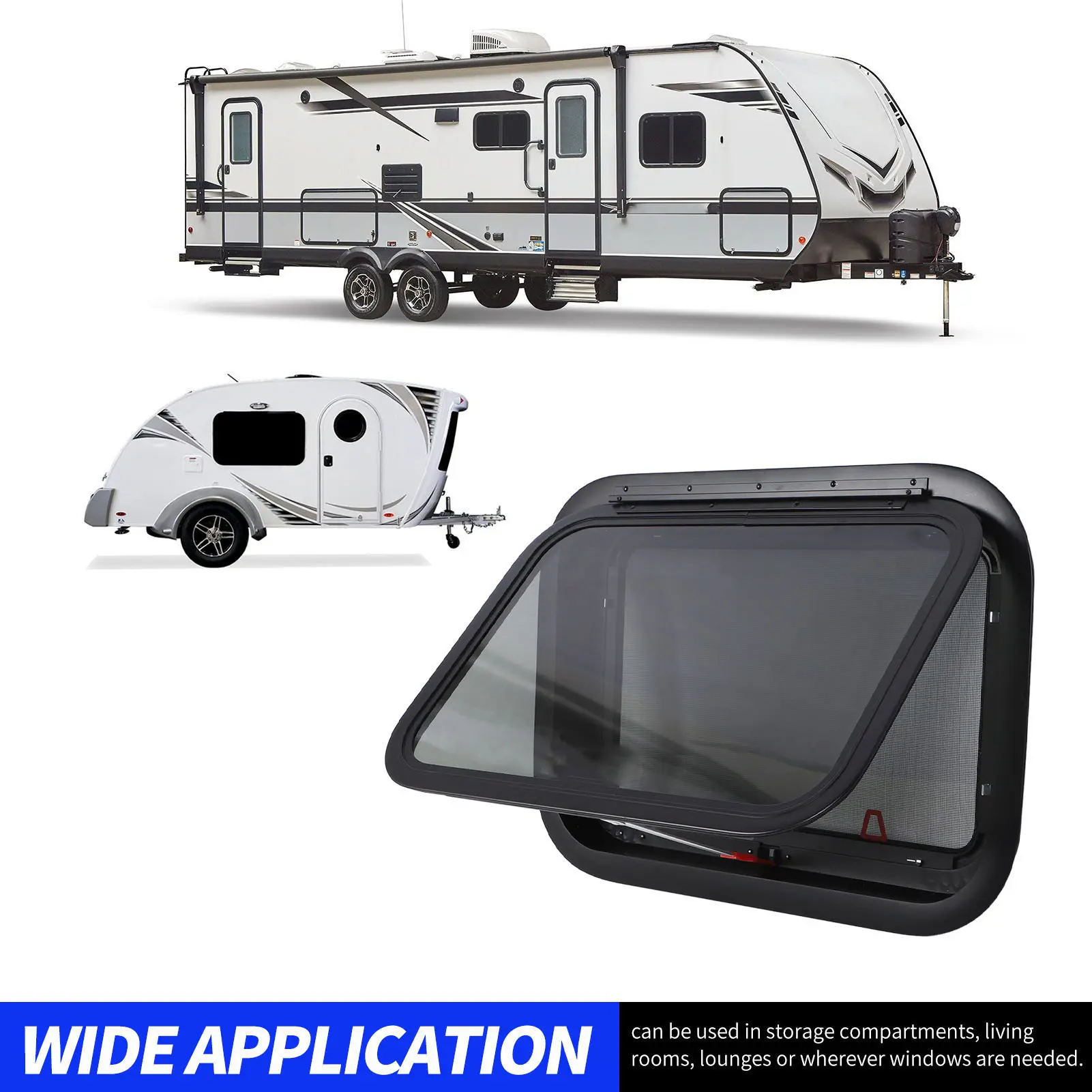 RV Exit Window Support Rod RV External Push Window  Framework UV Proof Easy Install for  Camping Trailer Motorhome
