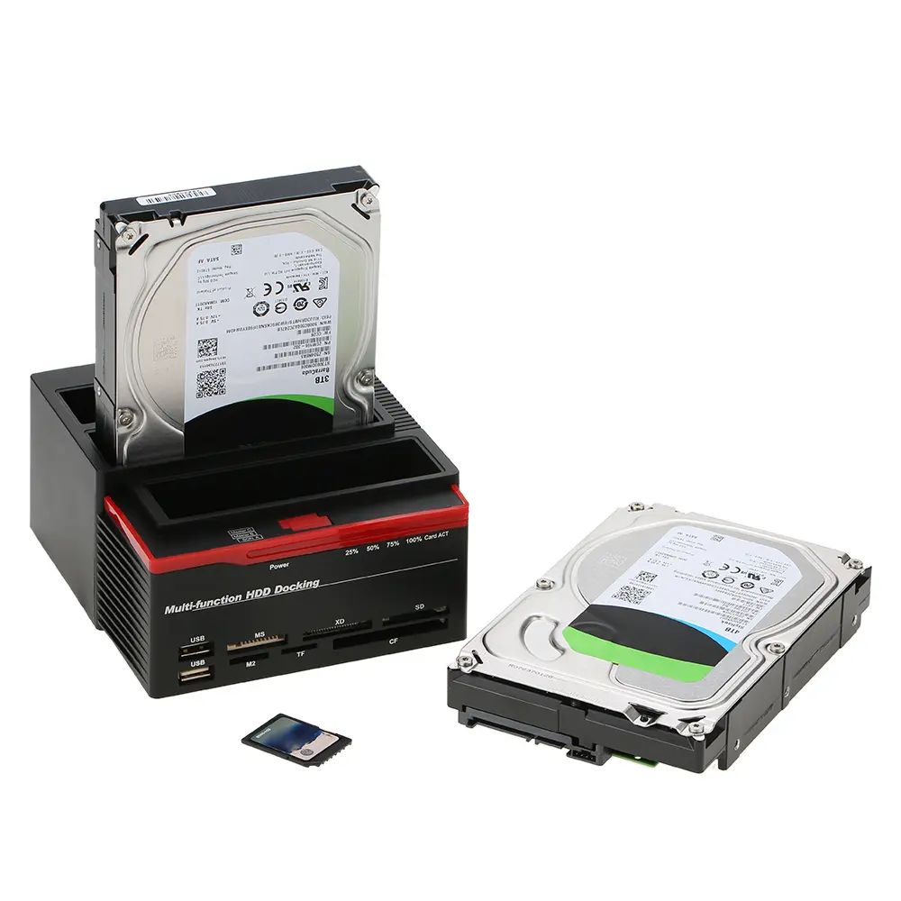 HDD Docking Station Multifunctional 2.5/3.5" IDE&SATA Hard Disk Base USB 3.0 HDD Docking Station Three-bay HDD Docking Station