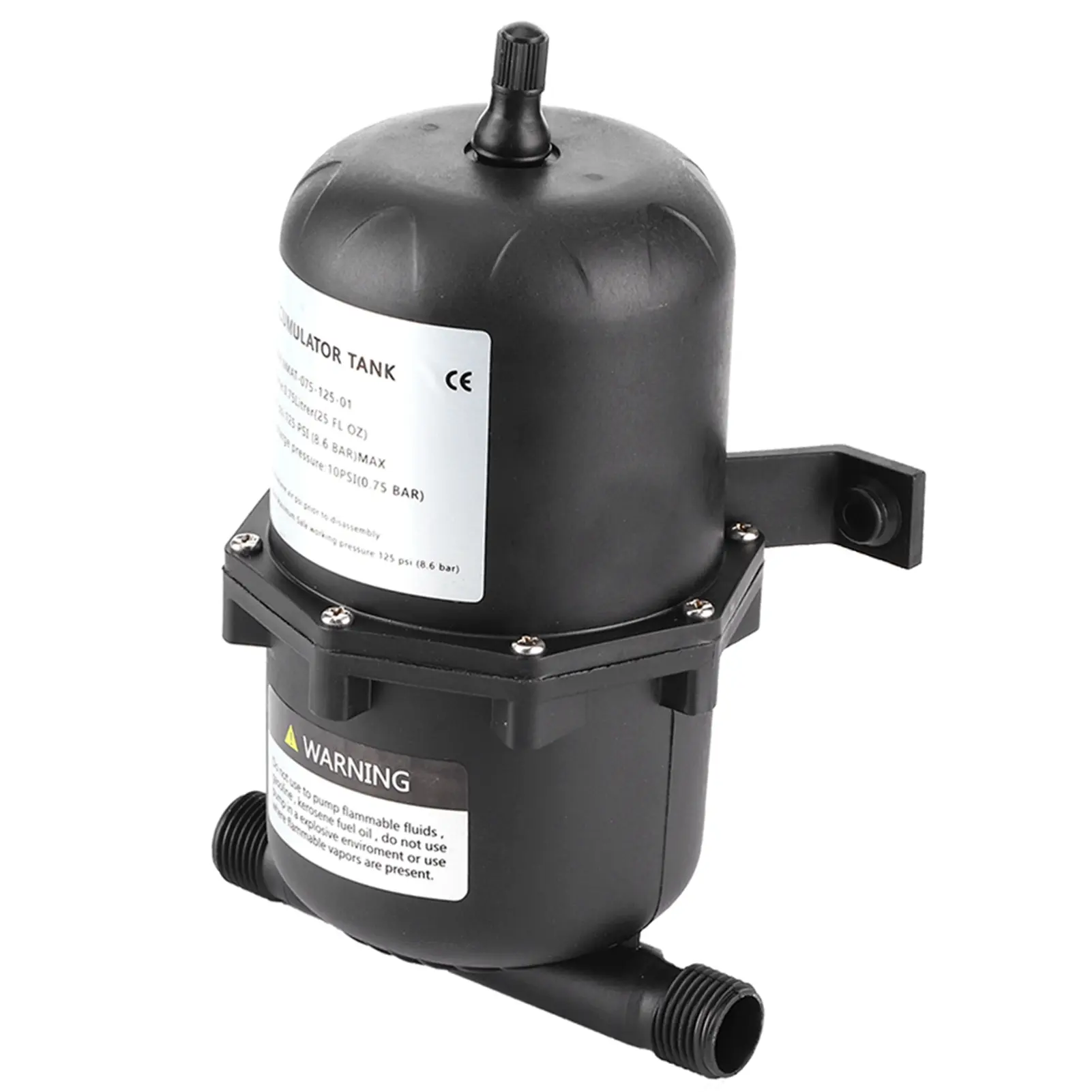 125PSI  Accumulator Pressure    Control 0.75 L 125PSI Waterproof for Marine RV Boat Accumulator