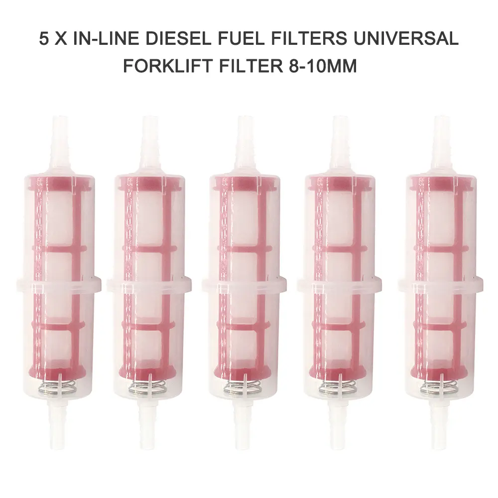 5 X In-line Diesel Fuel Filters Universal Forklift Filter 8-10mm 3/8" 10mm Fuel Filter For Honda 800 1200 1500 OEM 16900-MG8-003