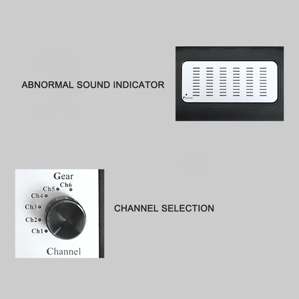 Electronic Stethoscope Car Noise Finder Diagnostic Listening Device Machine Multi-Channel Noise Detector Abnormal Sound Detector