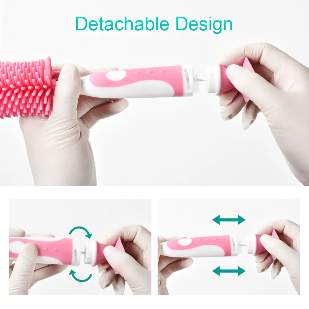 2 in 1 Silicone Bottle Brush Baby Bottle Cleaner Nipple Brush Set For Feeding Bottles Cleaner for Narrow Neck Bottles