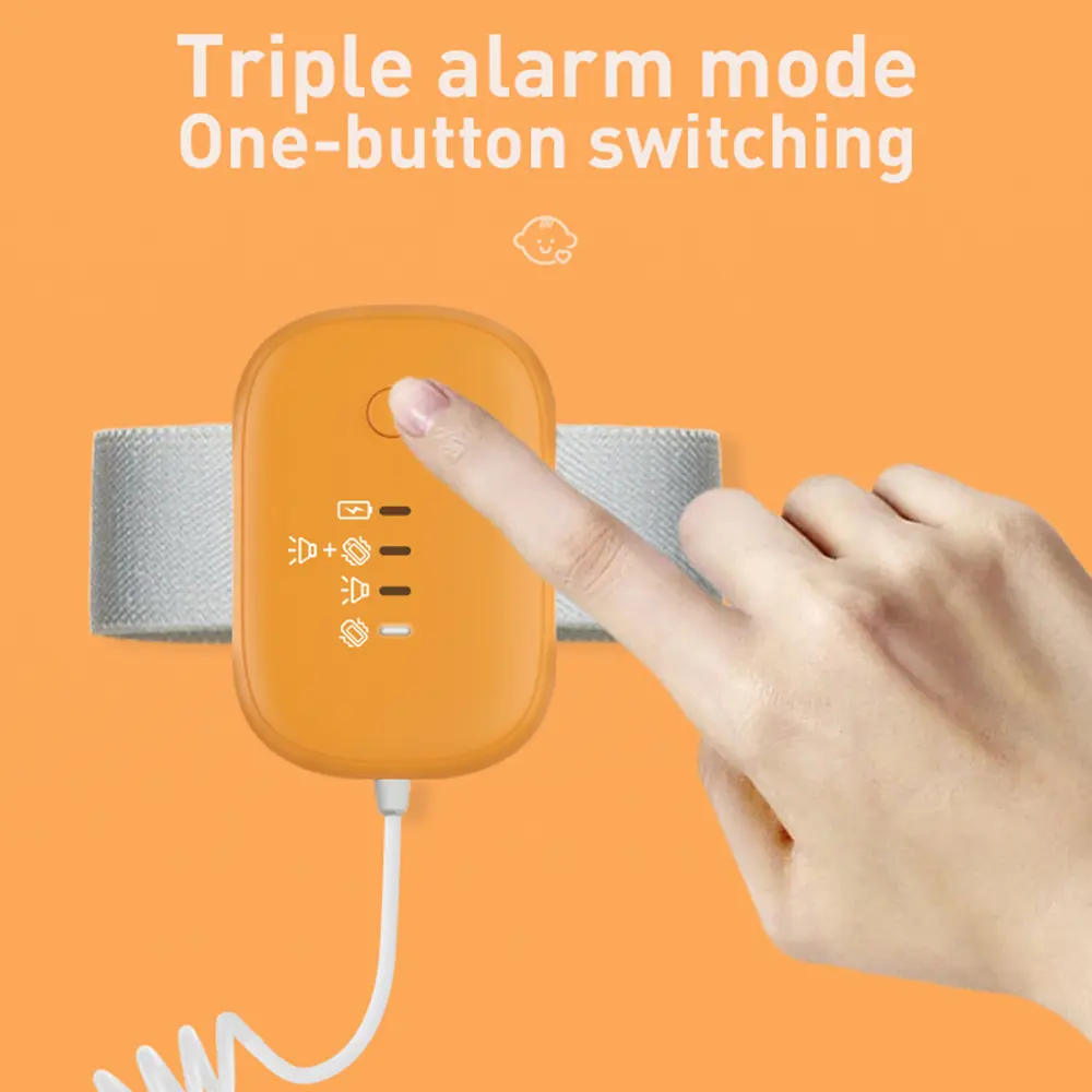 Wired Baby Bedwetting Alarm Pee Alarm for Boys Grils Kids Potty Training Elder Care Built-in Battery 3 Alarm Modes