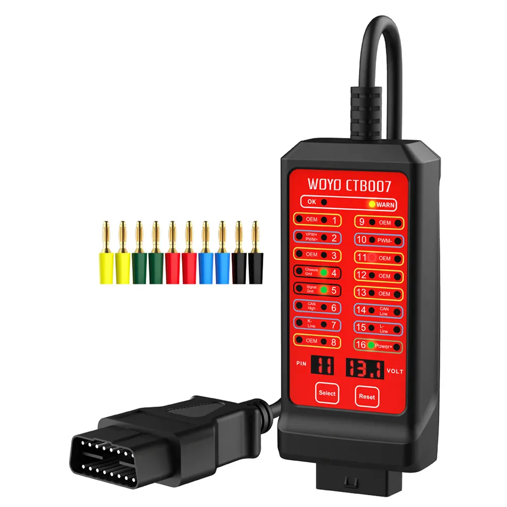 WOYO 12V 24V CAN Tester 16 Pin Break Out Box Detection CAN Bus Circuit Tester Vehicle Diagnosis On-Board Diagnostics Tester